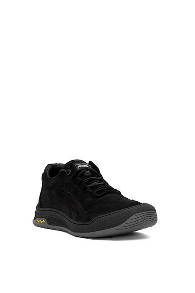 Ayakkabı Fuarı Elit 25YNbl4029N Ανδρικά παπούτσια casual από γνήσιο δέρμα Nubuck Μαύρα