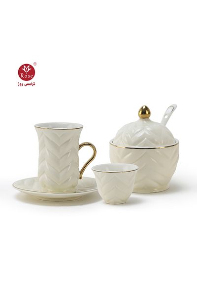 Rose CR-1919-27-Piece Tea and Coffee Serving Set Rose