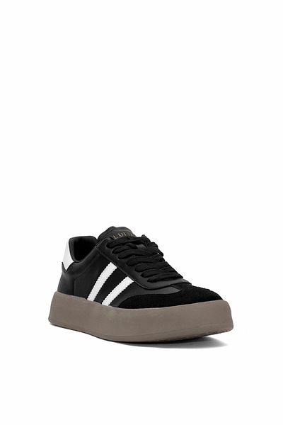 Lufian Ανδρικό Sneaker Samuel - Μαύρο - Μαύρο - Κλασικό - Γνήσιο δέρμα