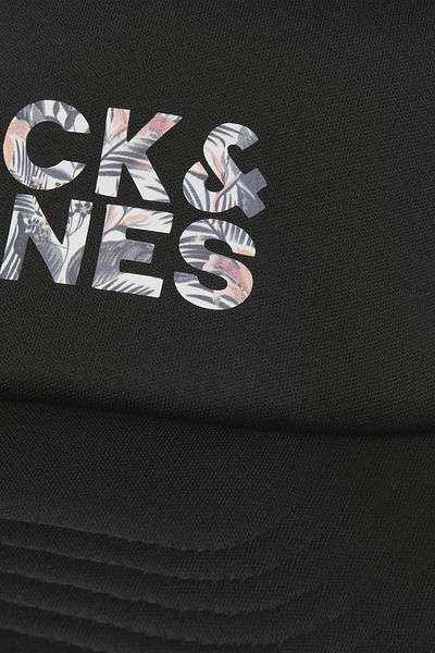 Jack & Jones Унисекс шапка Jack Jones с щампа от мрежа, черна