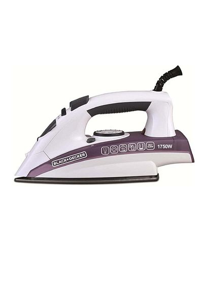 Black&Decker BLACK+DECKER Steam Iron - Ceramic Coated Soleplate With Anti Calc Drip Self Clean And Auto Shutoff