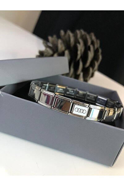 vogutima سوار رجالي نسائي من الفولاذ - شعار أودي موديل إيطاليا سحر نومي - للحبيب - الزوجة - الأب