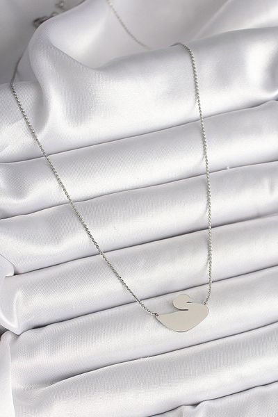 Skygo 316L Steel Silver Color Chain Swan Model Women's Necklace - Tj-Bko9872