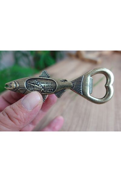 yeşiliseviyorum 1 Piece Copper Magnet Şanlıurfa Balıklıgöl Souvenir Quality Bottle Soda Soda Opener Opener Yellow