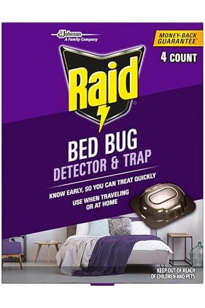 Raid Bed Bug Detector and Trap, For Indoor Use, 4 Count