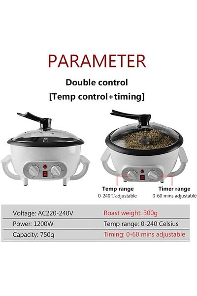 DLC DLC-38252 Electric Coffee Roaster (Black)
