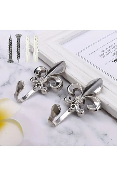 BABUN 2Pcs Wall Mounted Metal Retro Vintage Curtain Holder Hook Curtain Holder Retractor Apparatus