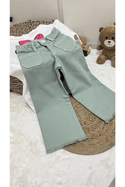ZARİNA ispanyol paça yeşil denim jean