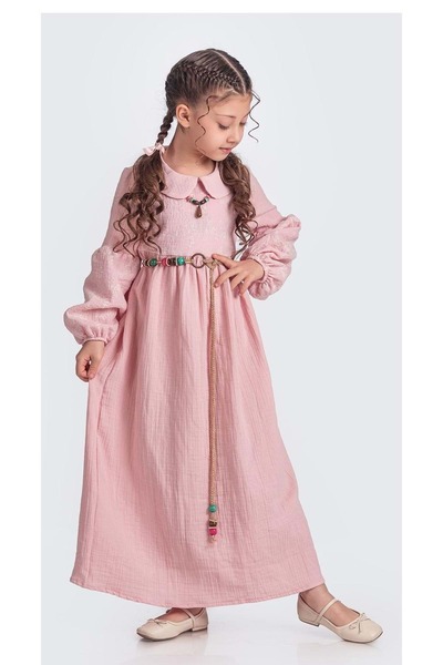 s.t. sebat tekstil Haljina od muslinske tkanine za devojčice sa hidžabom SB705