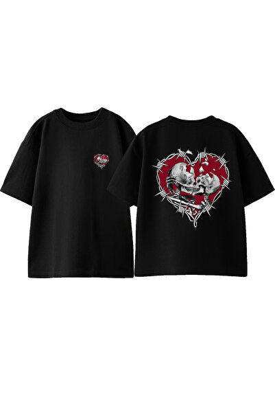 Anetos Μπλούζα Lovers Endless Σχέδιο με Τύπωμα στην Πλάτη από 100% Βαμβάκι Λε...