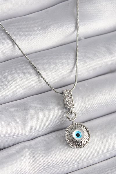Skygo Silver Color 316L Steel Zircon Stone Women Necklace Modelo Tj-Bko9523