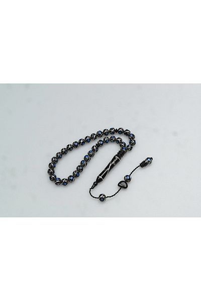 Skygo Oltu Stone Bureaucrat Boy Triple Fountain Nightingale Blue Embroidered Rosary