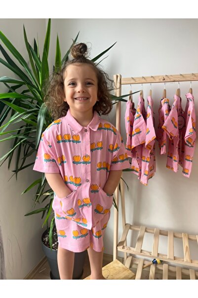 UNICORN Kız çocuk gömlek şort takım