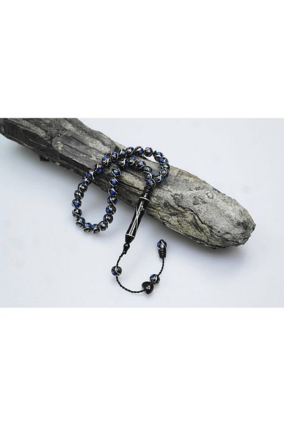 Skygo Oltu Stone Bureaucrat Boy Triple Fountain Nightingale Blue Embroidered Rosary