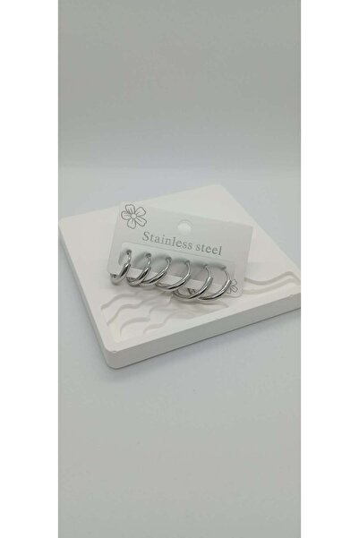 ndjewelry مجموعة أقراط هاكلا صغيرة فضية اللون