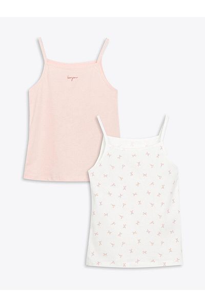 LC Waikiki Lcw Kids Square Collar Girls' Undershirt 2-Pack