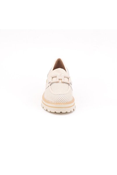 Venüs 2411530 Kadın Hakiki Deri Baskılı Tokalı Kalın Taban Loafer Ayakkabı