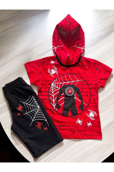 Gigas Boys' Suit with Spiderman and Lighted Shorts