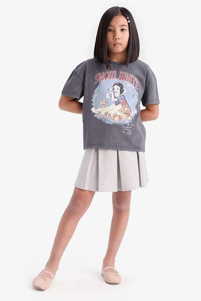 DeFacto New Season Girl's Basic Plain Pleated Skirt