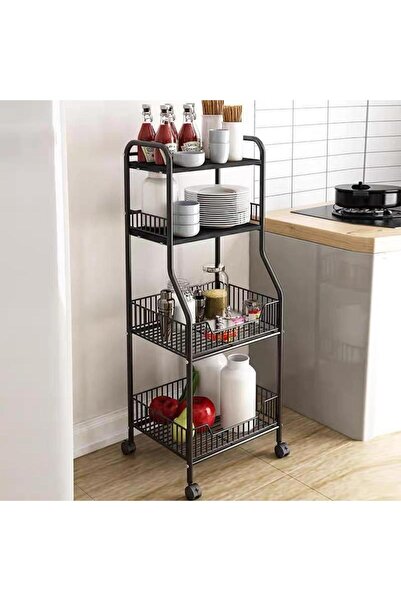 Trendat black iron storage shelves