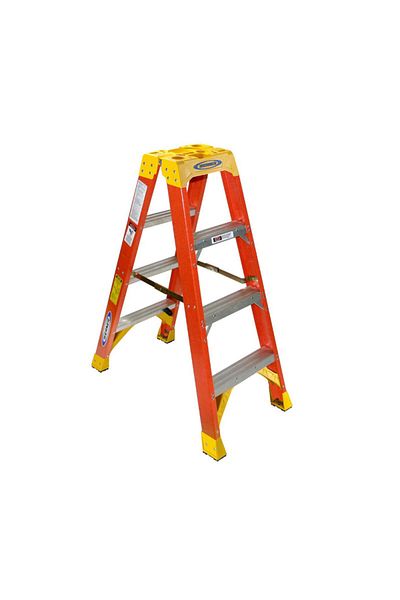 WERNER 4FT TWIN STEP Fiberglass Ladder T6204