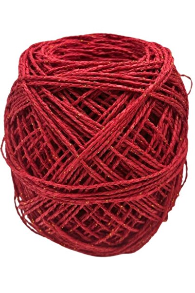 angel çanta aksesuar Angel Çanta Aksesuar 100 Gr Sarılmış Kağıt İp Kırmızı Simli