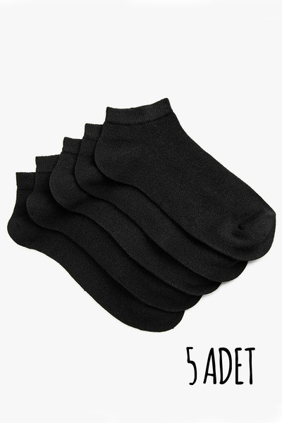 Anime Marketi 5 Çift Bambu Pamuklu Patik Çorap Unisex Erkek Kadın Çorap