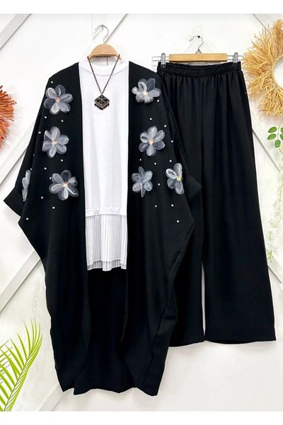 MEHRA Long Floral Kimono Suit