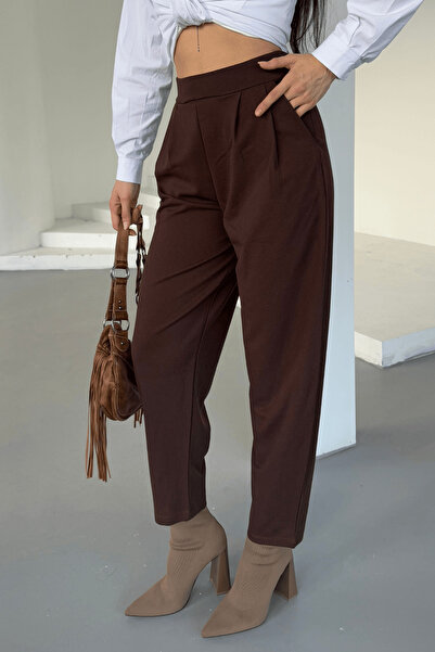 Paw Garage Scuba Harem Pantolon, Krep Kumaş, Rahat Kalıp