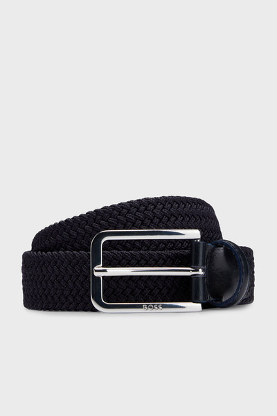 BOSS Deri Kaplamalı Dokuma Kemer Erkek KEMER 50481026 410