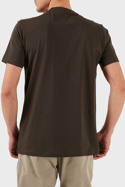 Armani Exchange Ανδρικό μπλουζάκι Armani Exchage με ανάγλυφο βαμβακερό λογότυπο με κανονική εφαρμογή με λαιμόκοψη