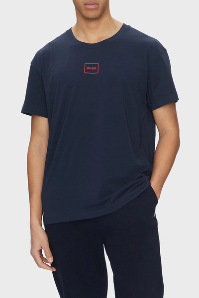 HUGO Pamuklu Regular Fit Bisiklet Yaka Logolu T Shirt Erkek T SHİRT 50525236 405