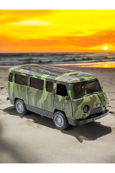 FEN TOYS Classic Collection 11 cm Metal Metal Pull Drop Bus Minibus Car 3 Doors and Trunk Opens