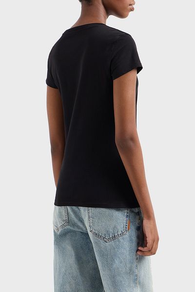 Armani Exchange Tricou cu gât rotund, 100% bumbac, cu logo-ul Armani Exchange, tricou 8NYTAB YJG3Z 52