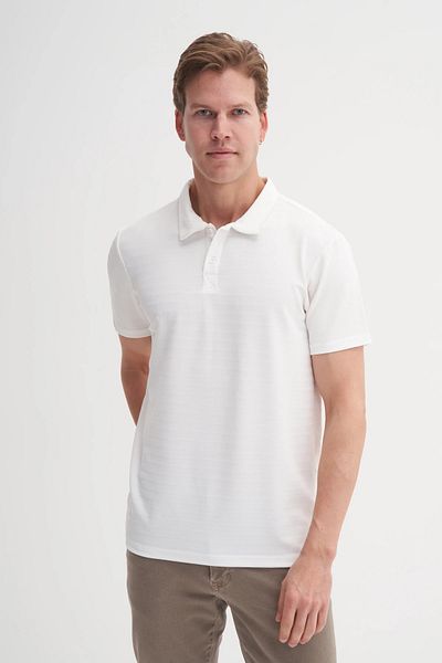 Cazador Πλεκτό ζακάρ μπλουζάκι Polo Neck Regular Fit
