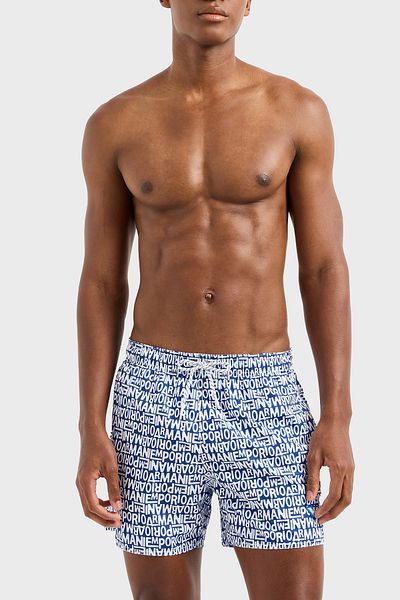 Emporio Armani Λογότυπο τυπωμένο κανονική εφαρμογή Κανονική μέση Μαγιό Κοντό ανδρικό ΜΑΓΙΟ ΚΟΝΤΟ EM 000583   AF12343 FB16