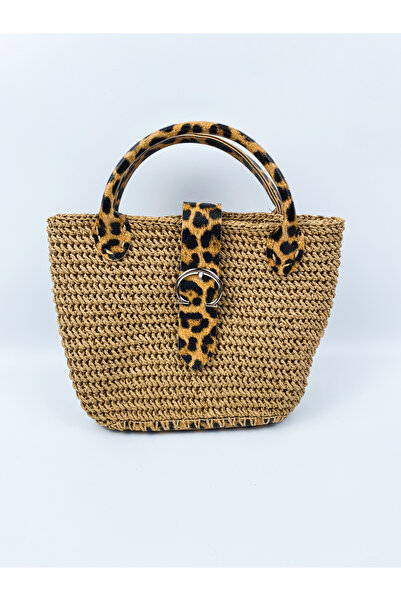 PACHİRA Kağıt İp kol çantası En 30 cm.Uzunluk 20 cm.Sap  28cm