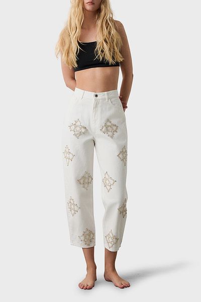 BSB Stoned 100% Cotton Slim Fit High Waist Pipe Leg Trousers Pants 053