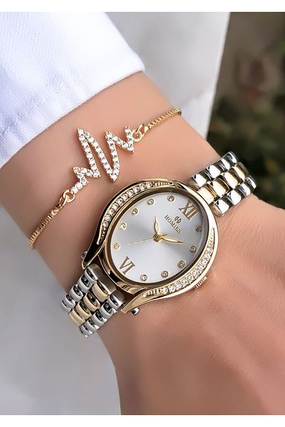 Homies Original Invoice Waterproof Women's Wrist Watch with Bracelet Gift