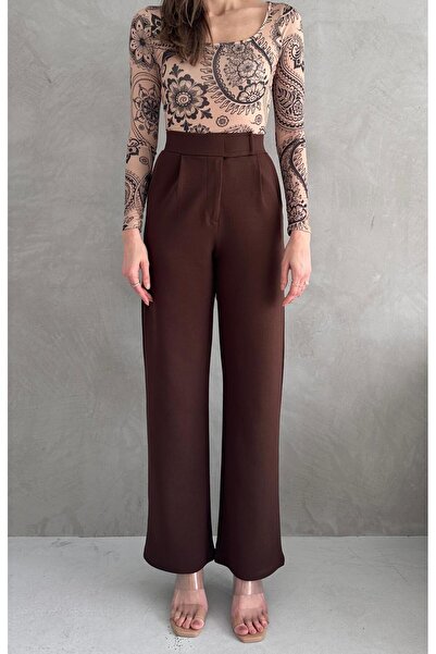 Paw Garage Дамски панталони Lunor с висока талия и еластична лента, еластични панталони с висока талия