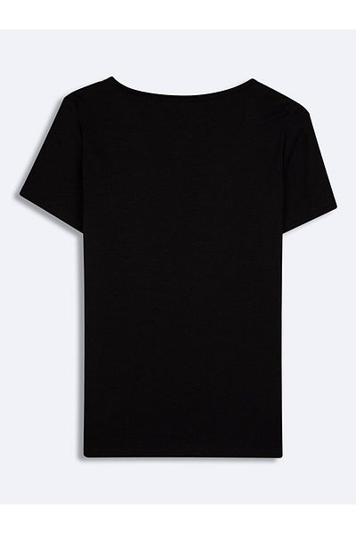 Ltb Short Sleeve V-Neck Regular Black T-Shirt