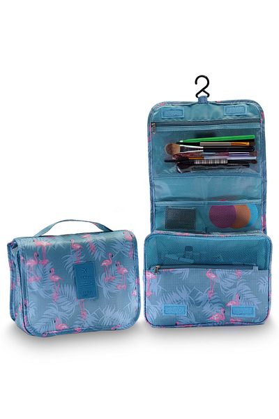 SONREYON Multifunctional Hanging Makeup Bag Flamingo Pattern (Large Size)