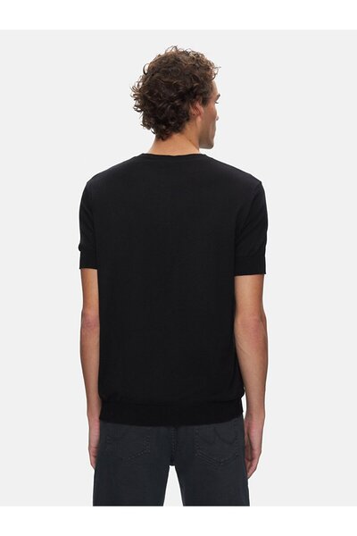 Ltb Kısa Kollu Basıc Triko Siyah Kazak