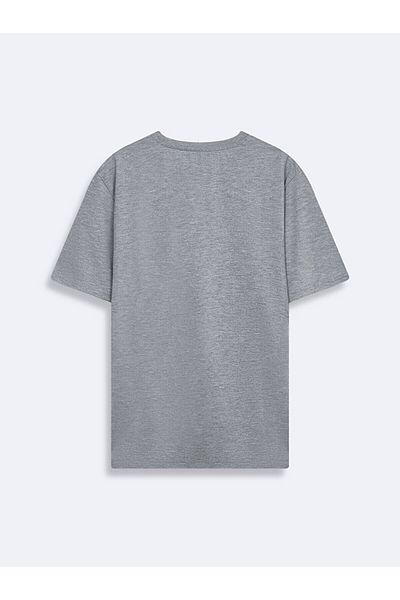 Ltb Crew Neck Short Sleeve Regular Gray T-Shirt