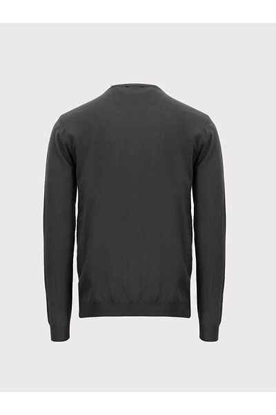 Ltb Basic Crew Neck Long Sleeve Knitwear Gray Sweater