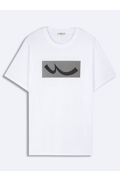 Ltb Tricou alb cu mânecă scurtă Zero Gola Sıgn Regular