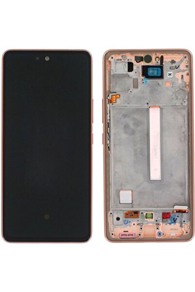Generic Brand شاشة لمس سامسونج جالاكسي A53 5G SM-A536 برتقالية مع شريط LCD