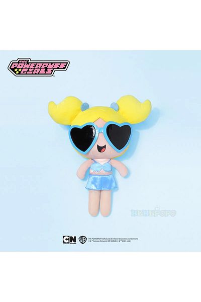 Choice 23cm Bubbles Beach New 23cm/35cm Cartoon Anime The Powerpuff Girls Plush Toys Cute Beach Dress Bloss