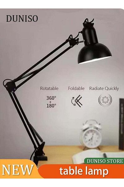 Generic LED Desk Lamp, Aluminum Daylight Lamp Touch Control, Eye-Caring Dimmable Foldable Table Lamp