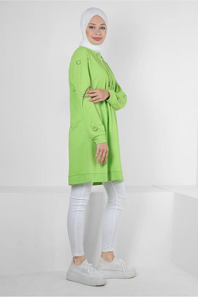 Alvina METAL ACCESSORIES COLLAR TIE TRACKSUIT TUNIC 43851